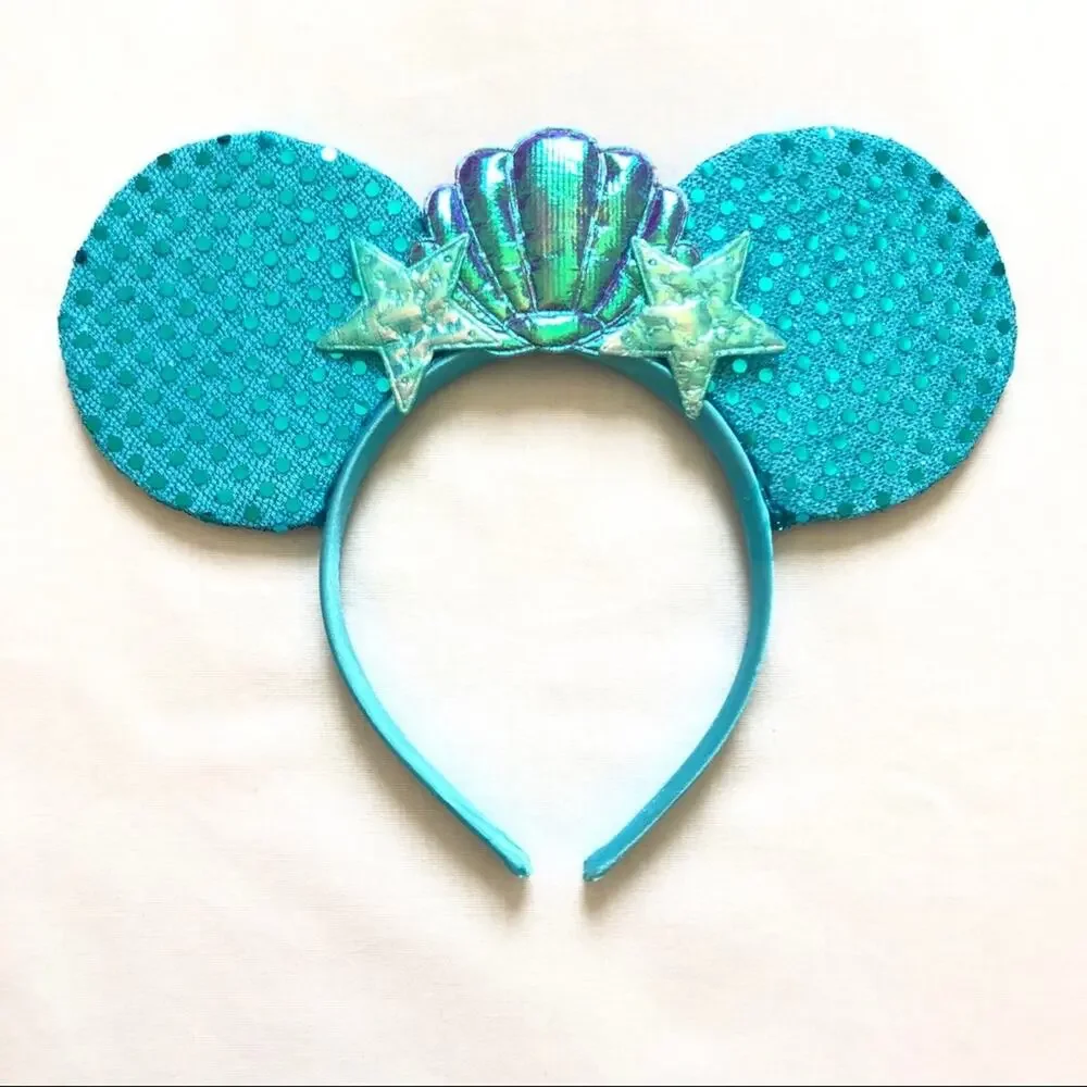 mermaid ears headband handmade hair accessories Ariel